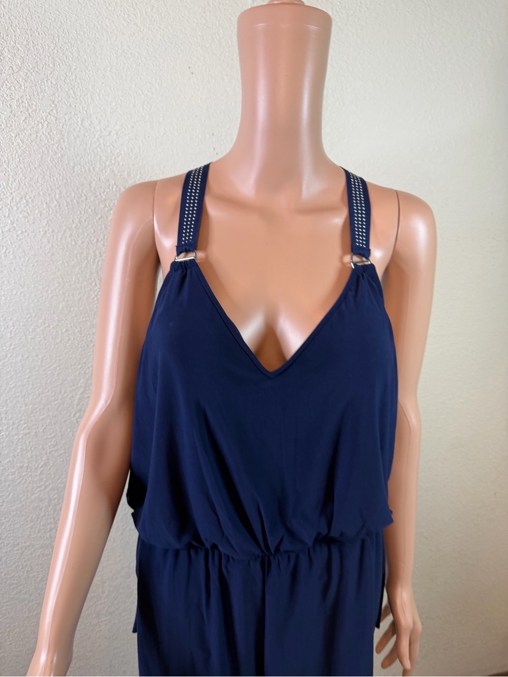 NWT MagicSuit Miracles Hit Swimsuit Gabby Romper Women's 12 Navy One Piece $174 - Picture 4 of 16